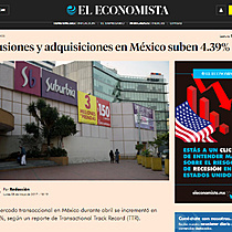 Fusiones y adquisiciones en Mxico suben 4.39%